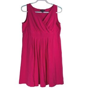 Lands End Pink Sleeveless Surplice Empire Waist Knit Dress Petite‎ Large 14-16